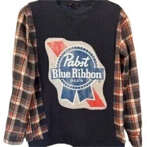 PABST BLUE RIBBON BEER - UPCYCLED SWEATSHIRT